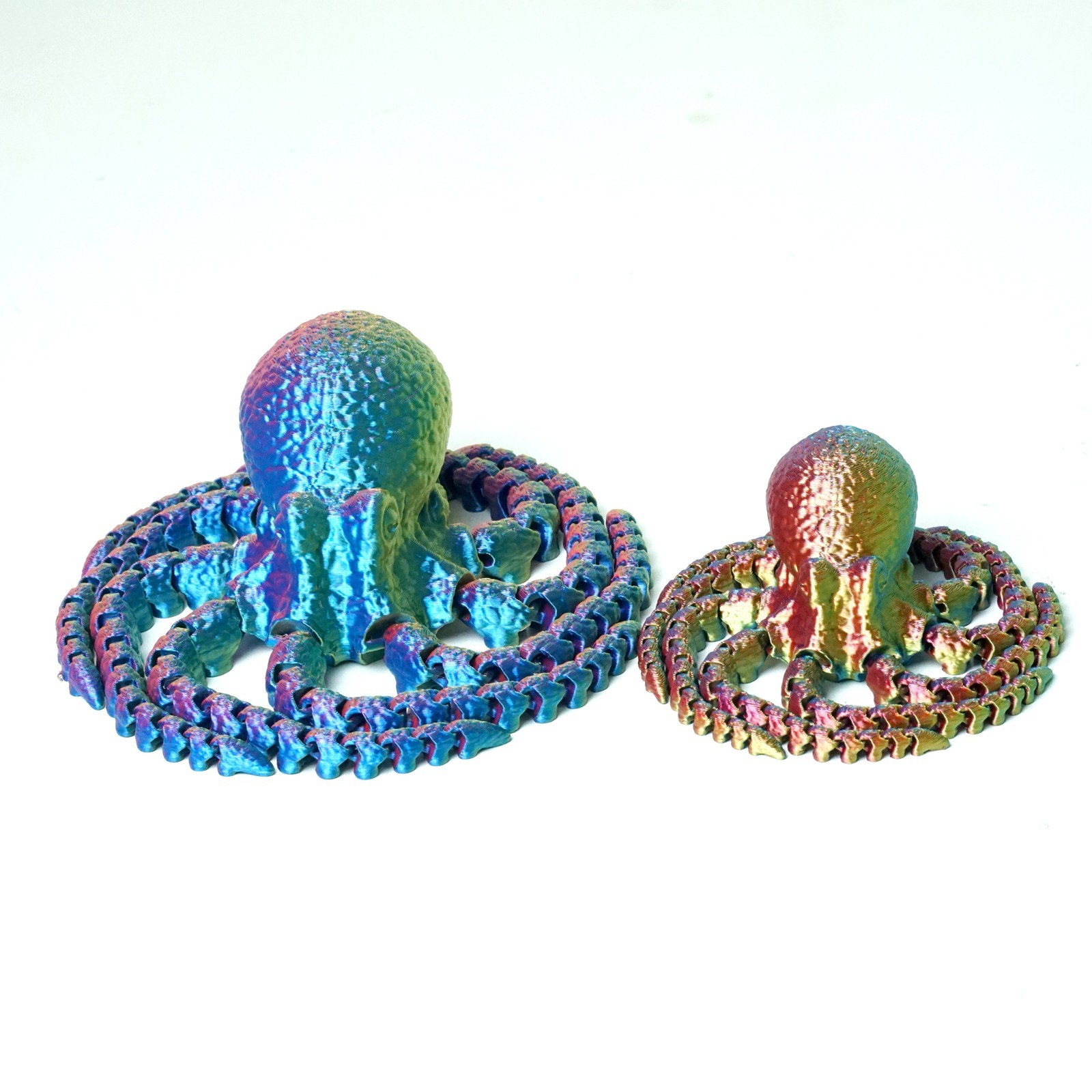 2PCS 3D Printed Octopus Model,Articulated Animals figure,Fidget Toys Home Decor