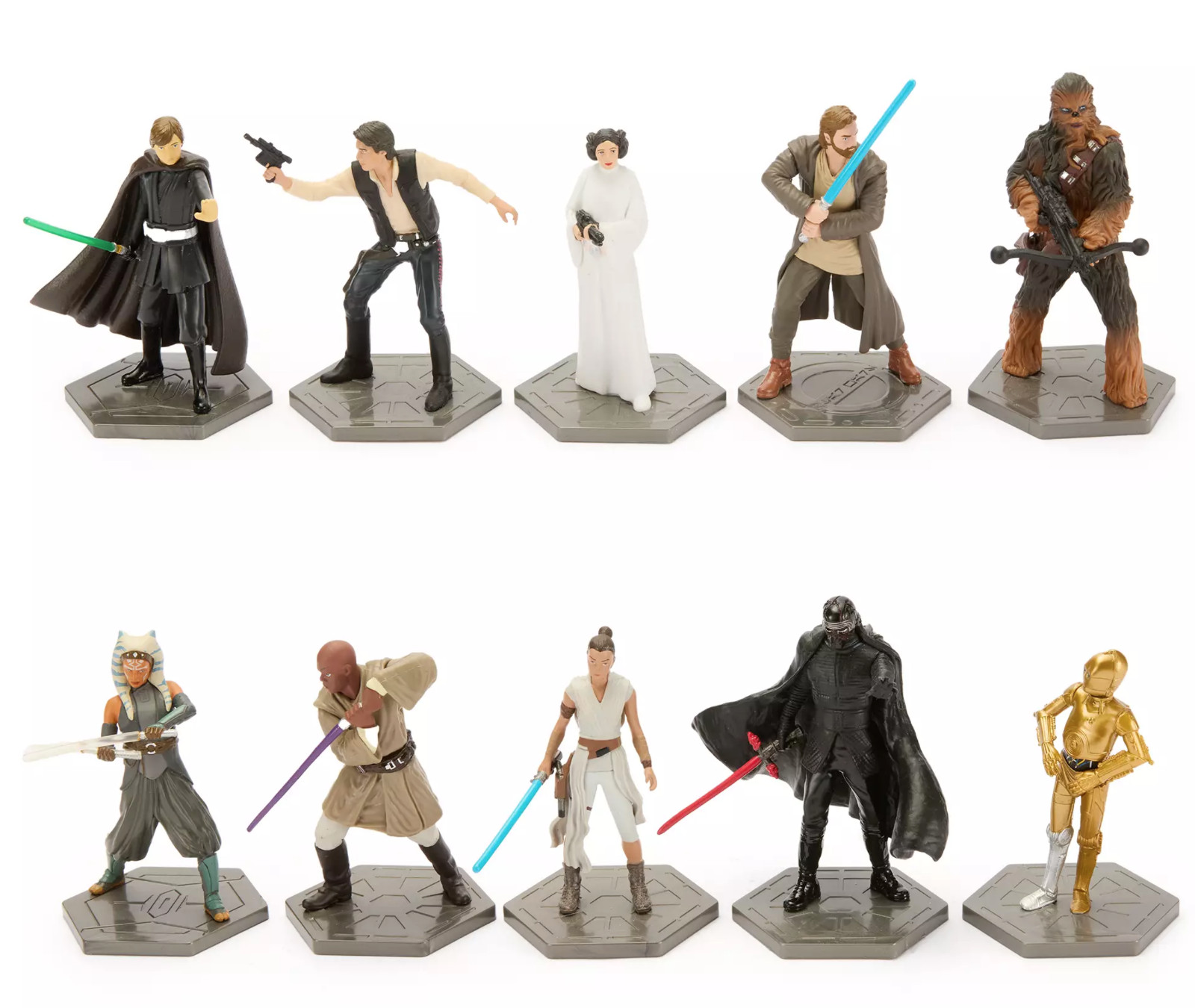 STAR WARS MEGA FIGURE SET 4.5&Prime; TALL SET OF 19 FIGURES NEW IN PACKAGE DARTH VADER