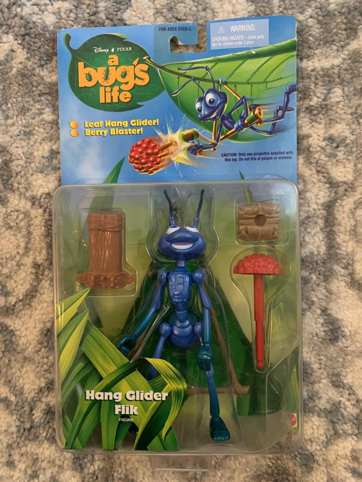 Disney Pixar A Bug&rsquo;s Life « Hang Glider Flick » 1998 MOC Unopened Vintage Toy