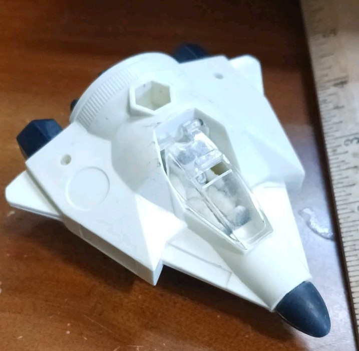 Mini Spacecraft Jet w Micro Astronaut Figure 1.25&Prime; Pilot Toy Space Ship