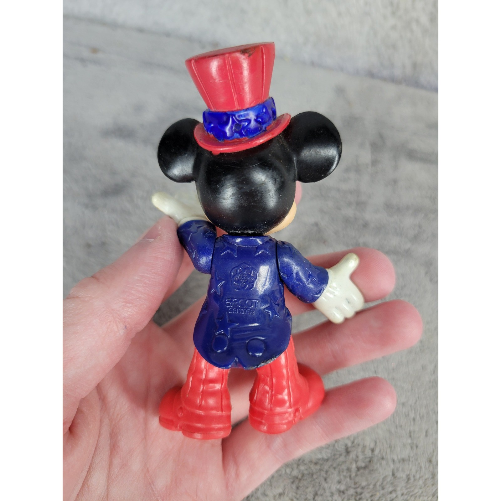 Vintage Disney Mickey Mouse Figure Top Hat Circus Performer Toy Collectible