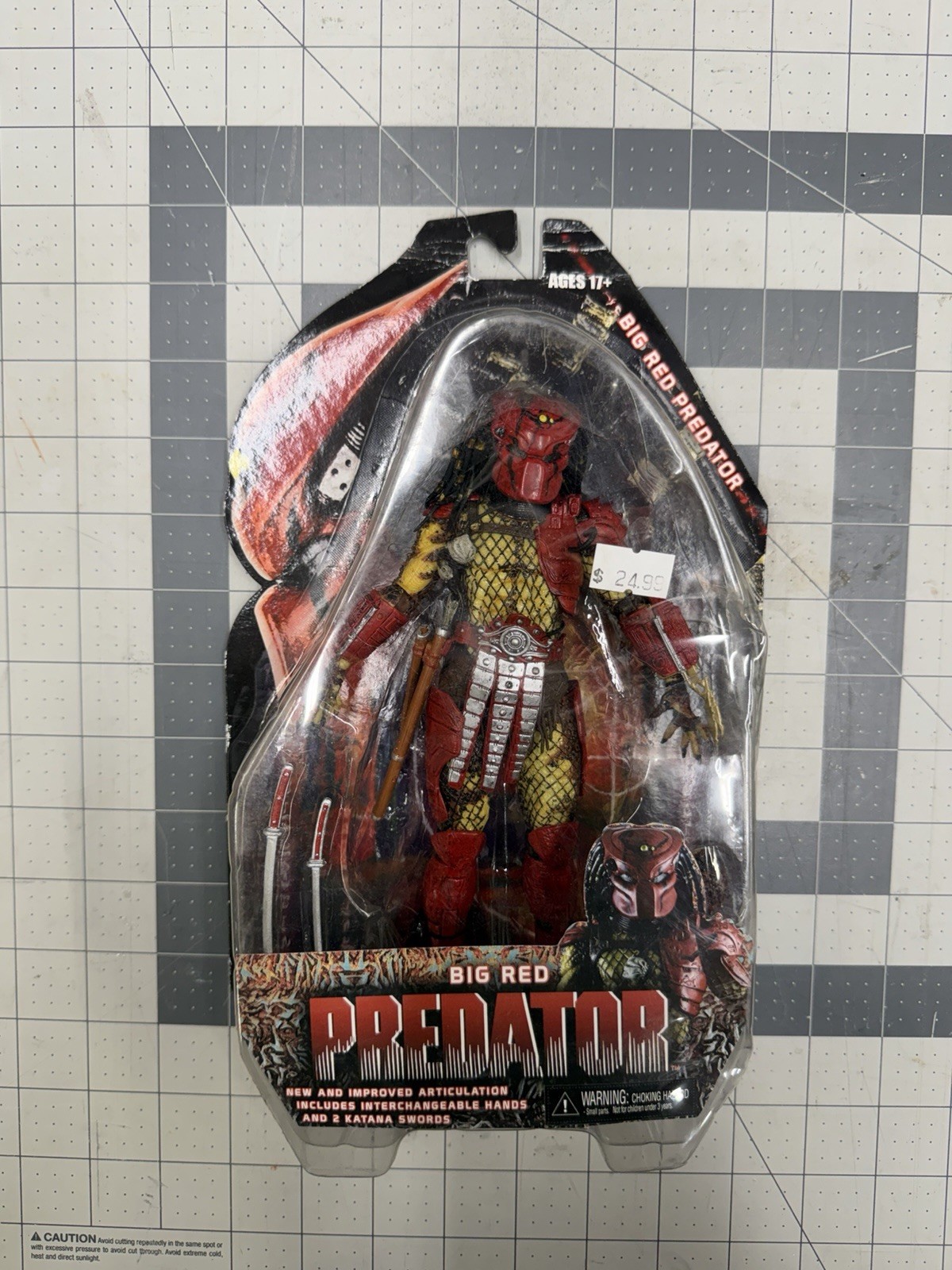 NECA Big Red Predator Action Figure 7” Alien vs Predator AVP Sealed Collectible
