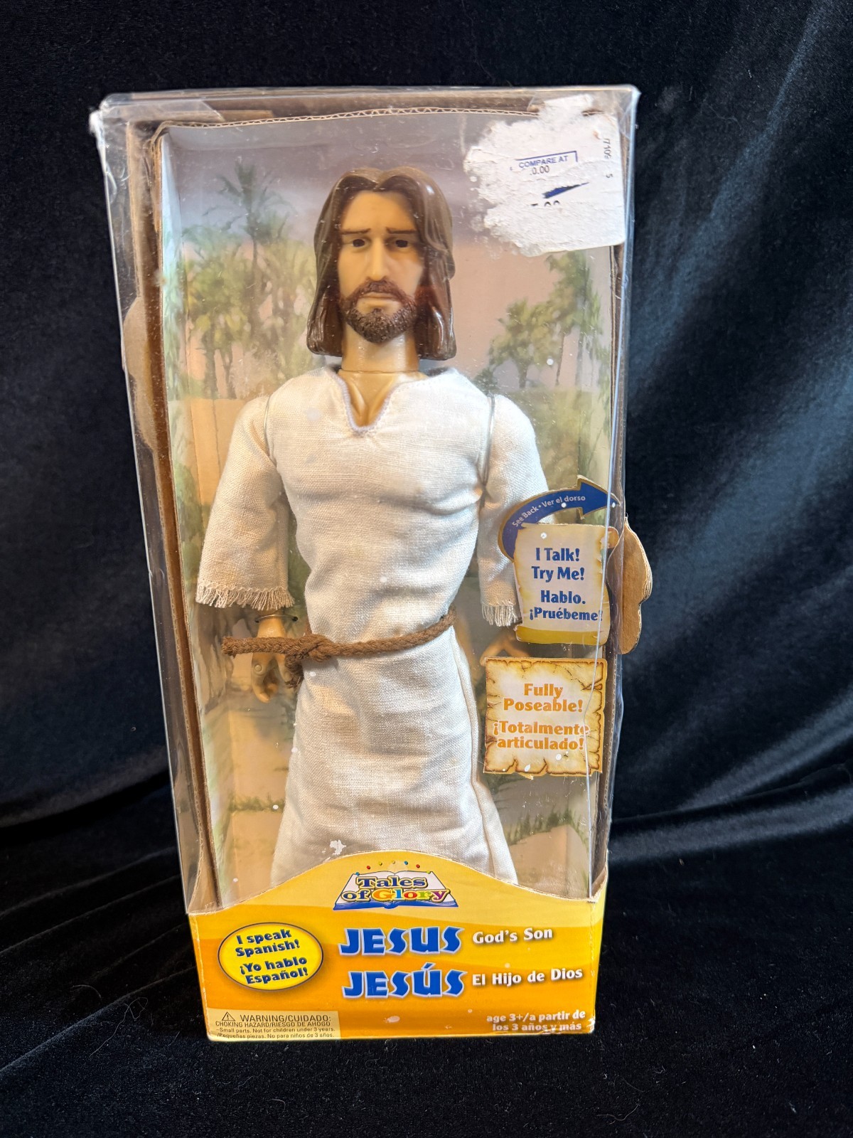 2007 TALKING JESUS God&rsquo;s Son Figure by Tales Of Glory – Spanish WORKING MIB