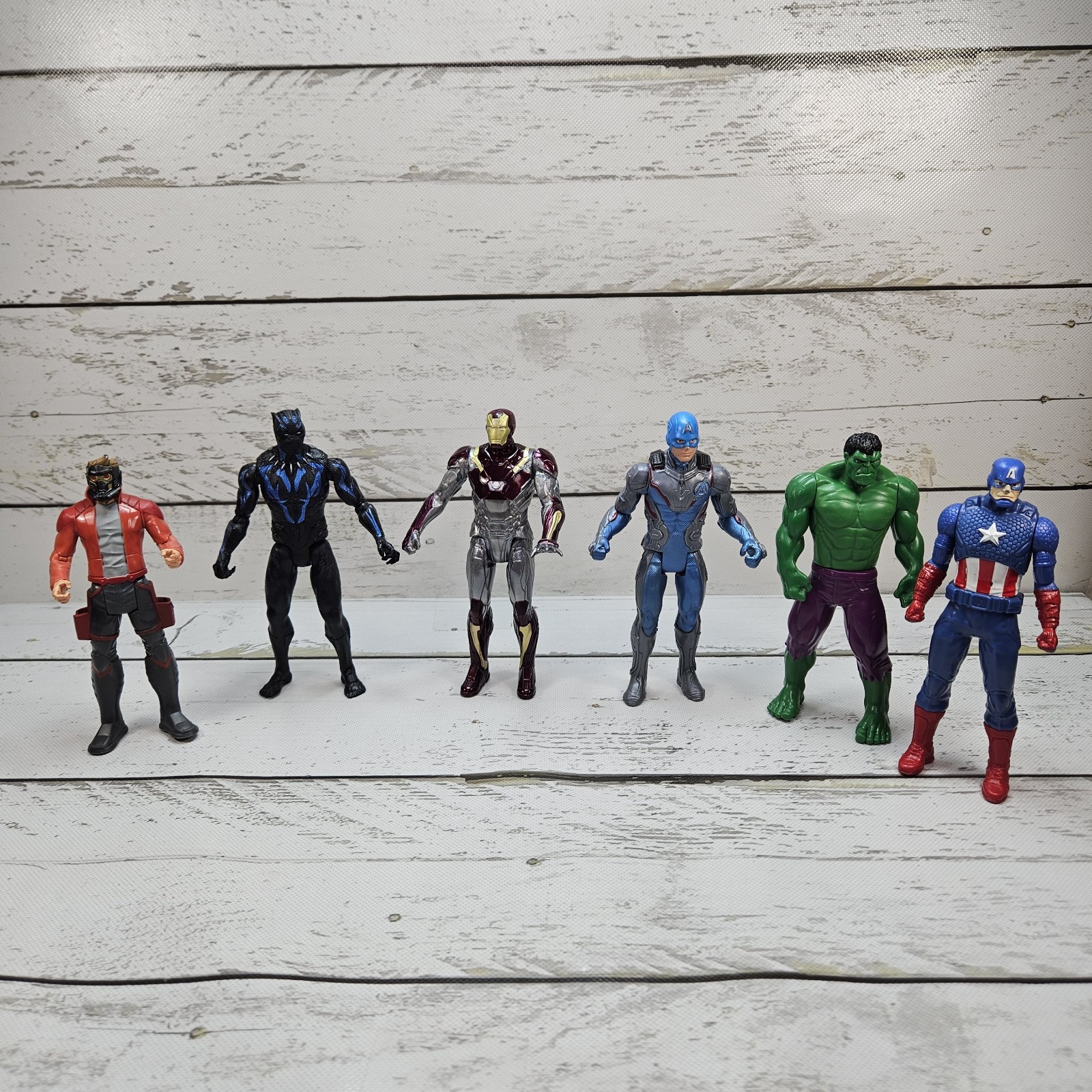Marvel Avengers Lot Of 6 6&Prime; Basic Action Figures Modern Adjustable Hasbro Hulk