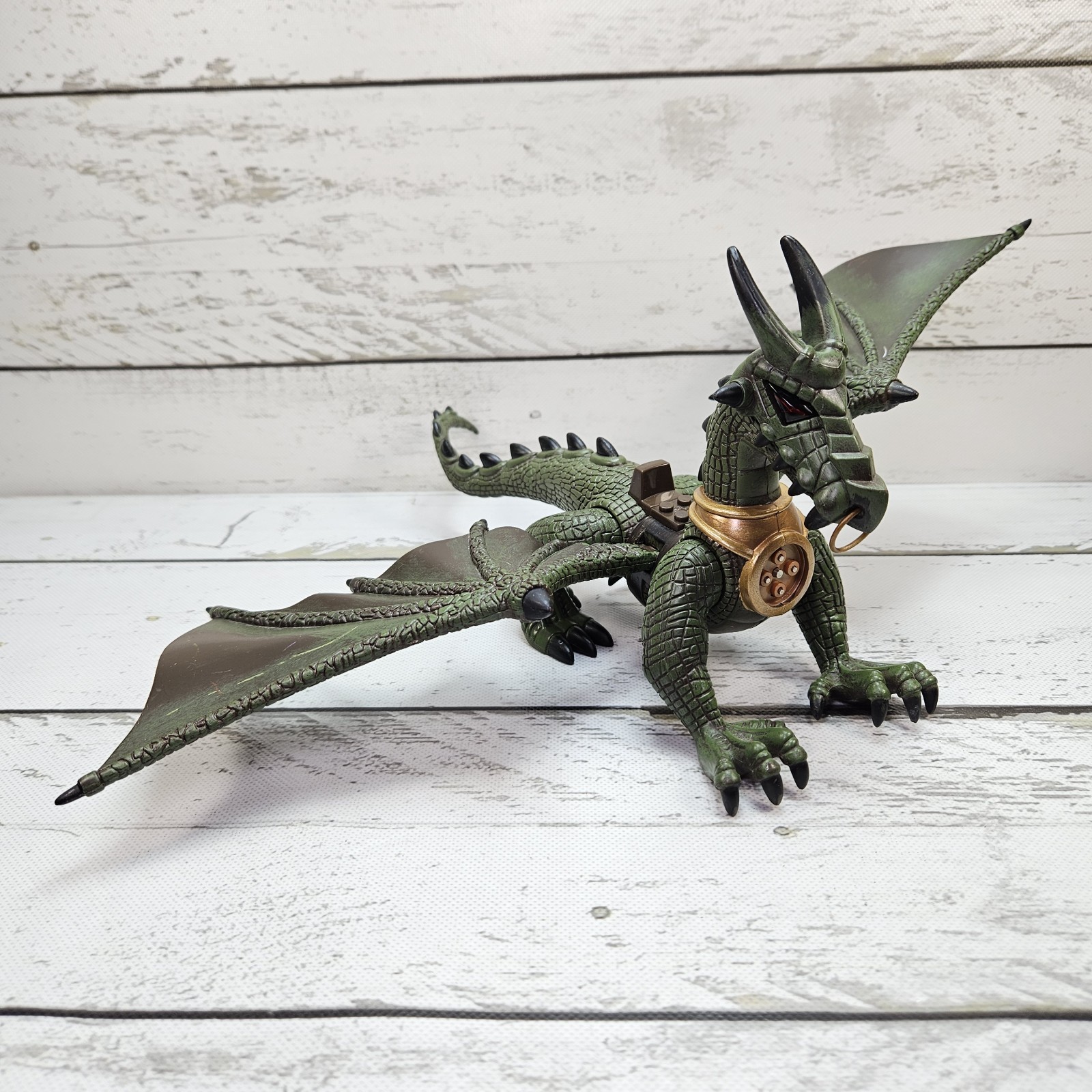 Mega Bloks Dragons Krystal Wars Green Dragon 9&Prime; Long Adjustable Figure Read