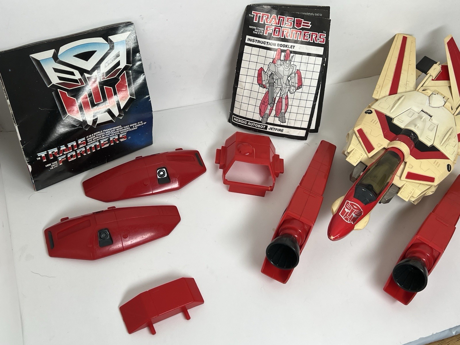 VINTAGE 1985 G1 Transformers JETFIRE Figure Jet Plane w/ Paperwork ****READ****