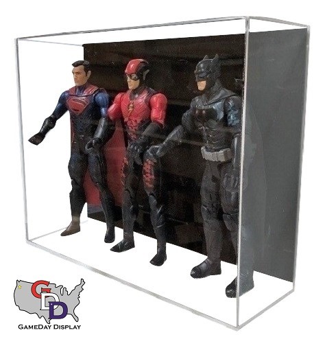 Acrylic Wall Mount Triple Action Figure Display Case Box 12&Prime; 1:6 Scale 1/6
