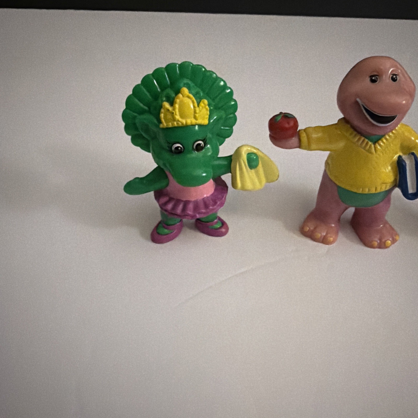 Barney & Friends Baby Bop BJ Dinosaur PVC Figures Playskool The Lyons Group Vtg