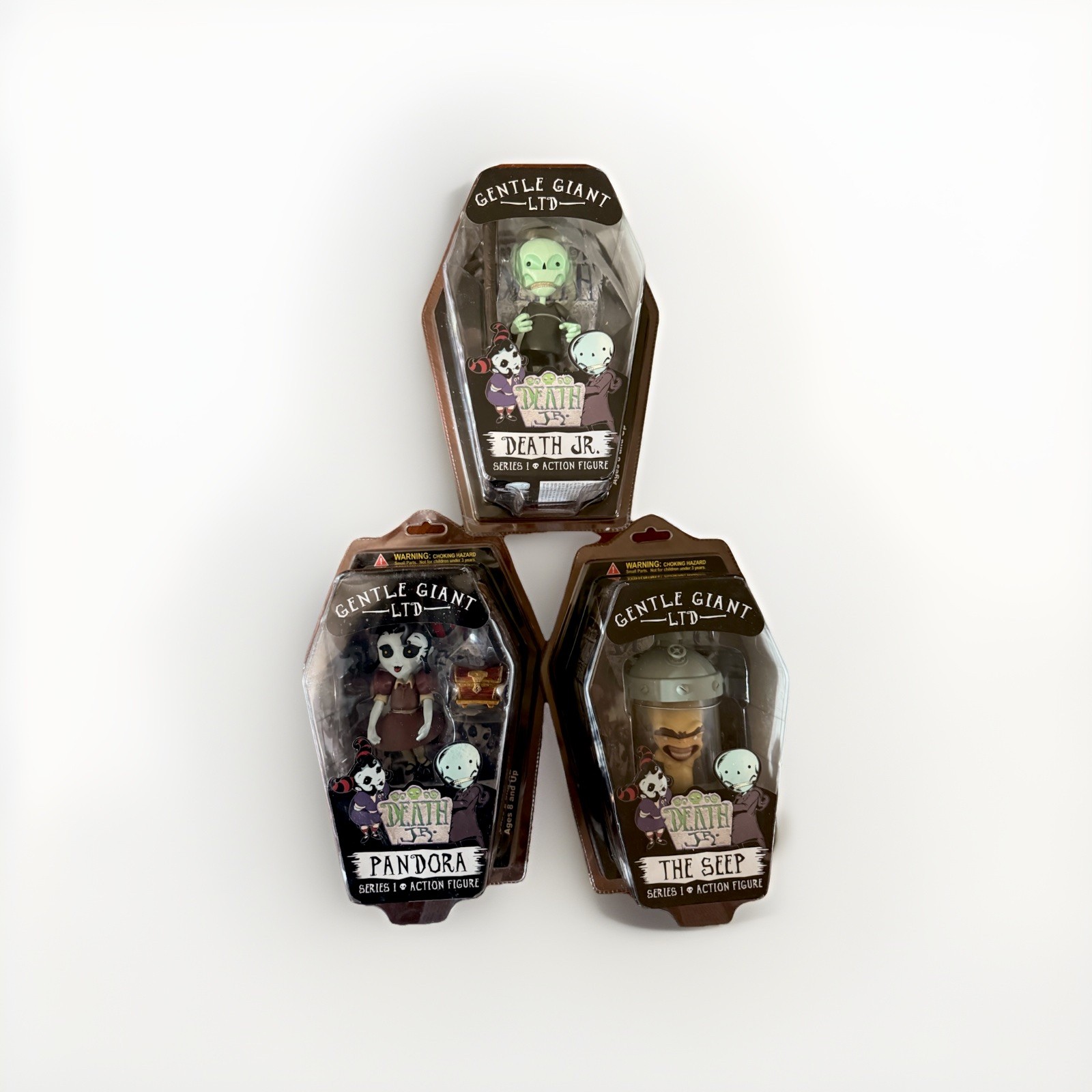 Set of 3-Gentle Giant Ltd KONAMI Figures-DEATH JR. – PANDORA – THE SEEP – 2005