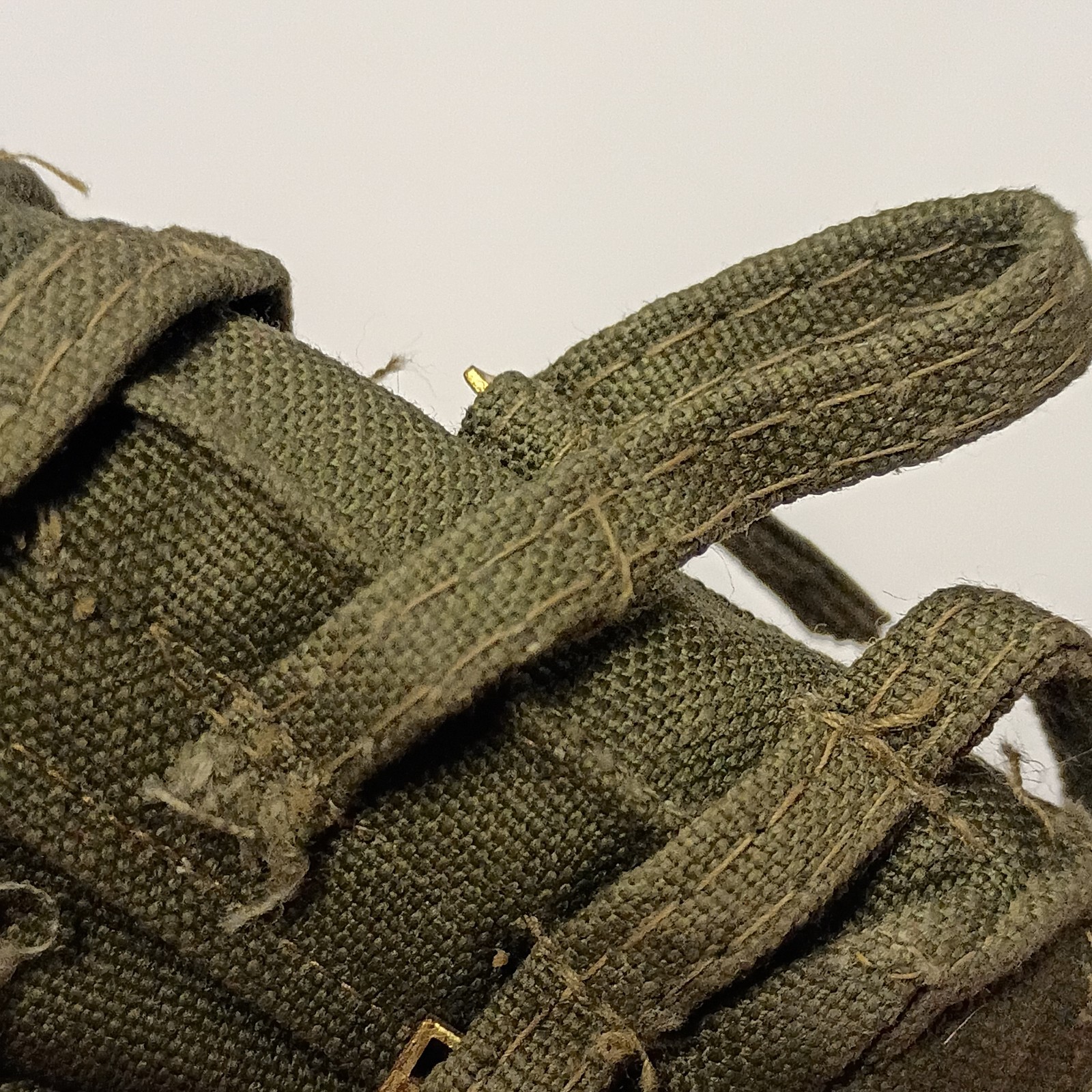 Vintage GI Joe 1964 Green Ruck Sack With Straps And Buckles One Strap Not Intact