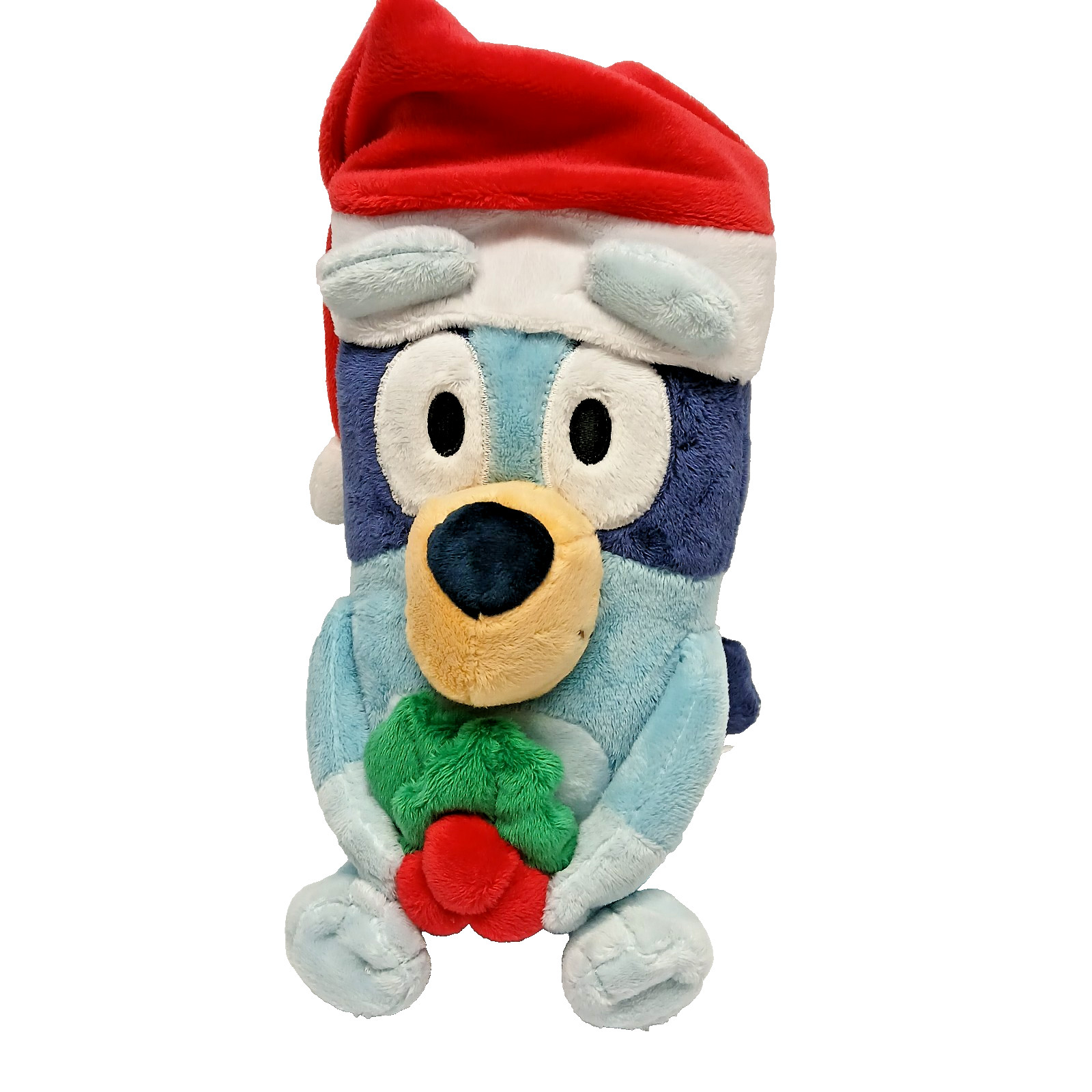 Animated Adventures Bluey & Friends Santa Hat Stuffed Plush Animal Toy Doll 12&Prime;