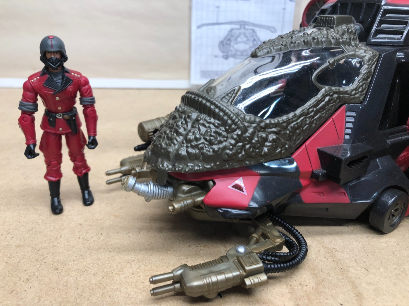 GI Joe HASBRO CRIMSON COMMAND COPTER W/ TOMAX & XAMOT A real American hero 2004