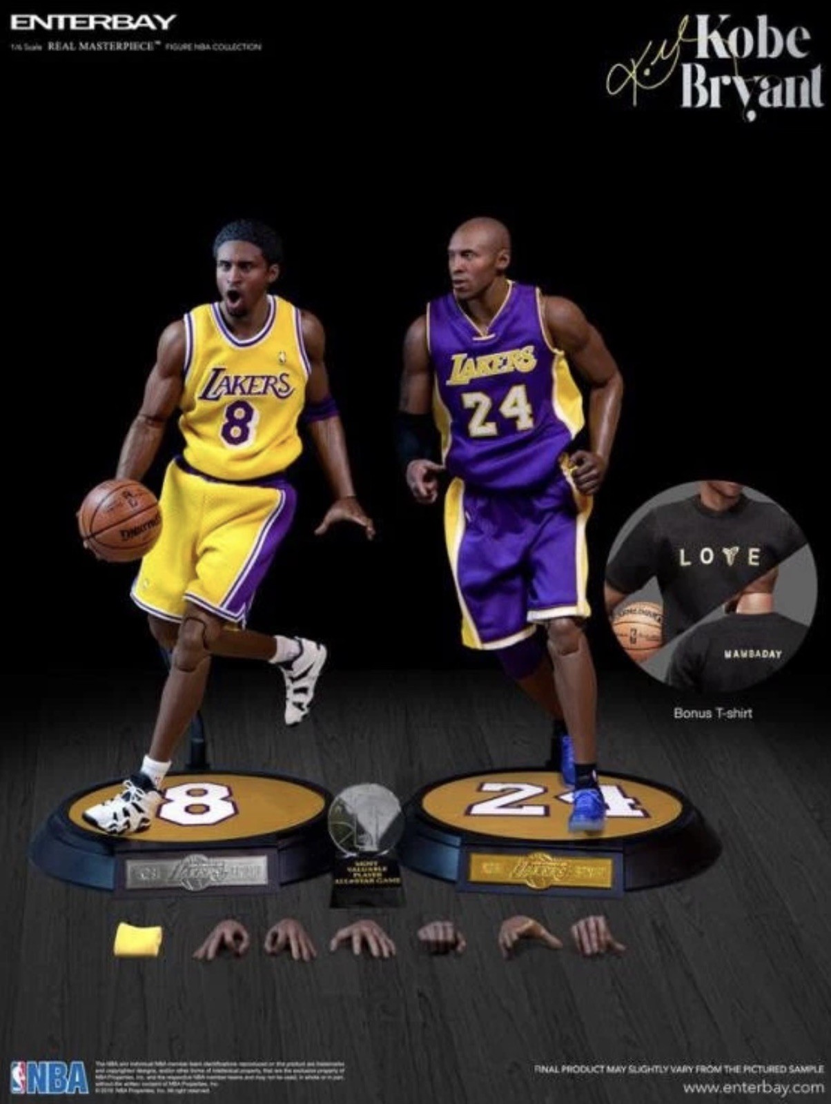 ENTERBAY NBA Real Masterpiece Kobe Bryant 1:6 Action Figure Collector&rsquo;s Edition