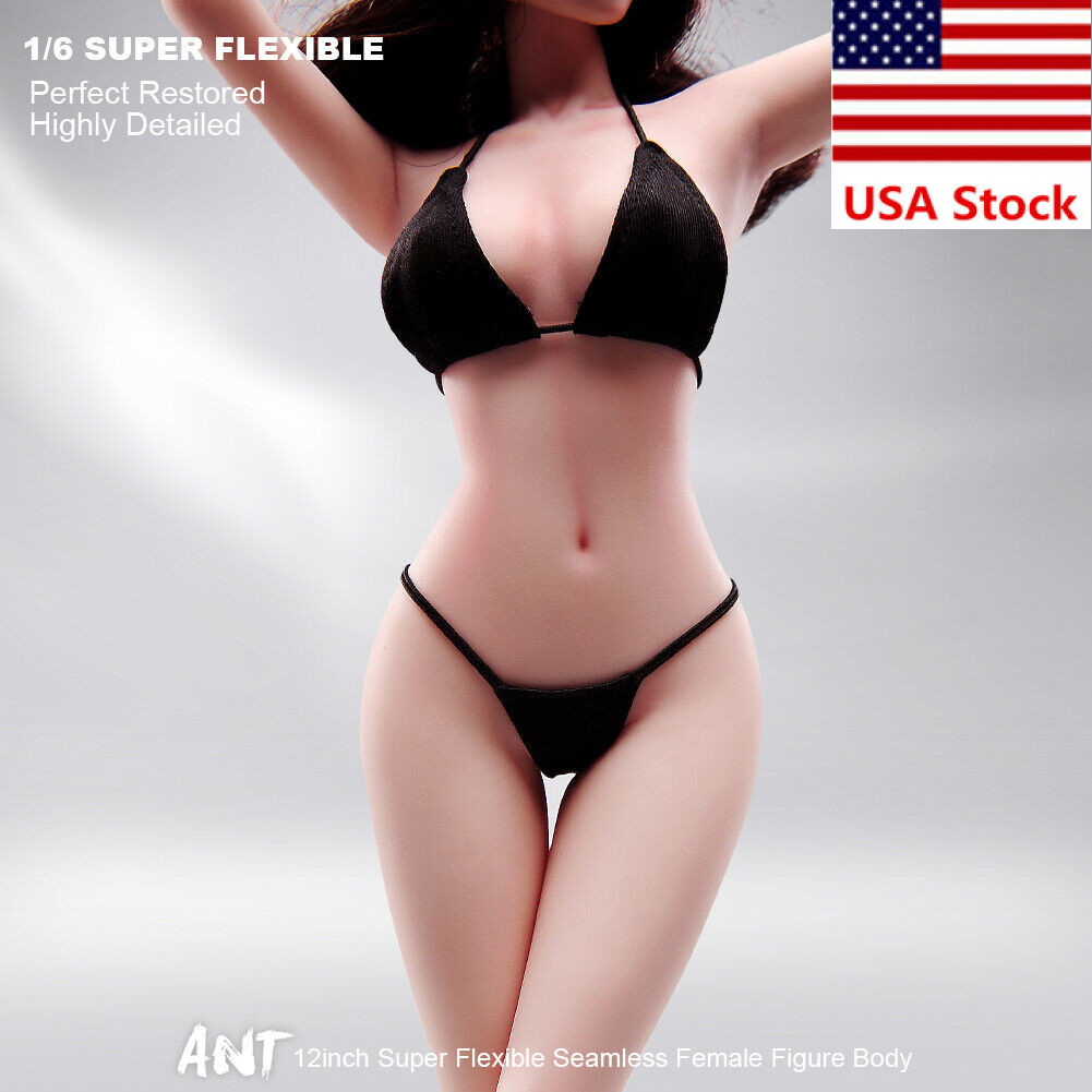 US 1/6 Medium Bust Makeup Flexible Joint Seamless Female Figure Body Model Toy