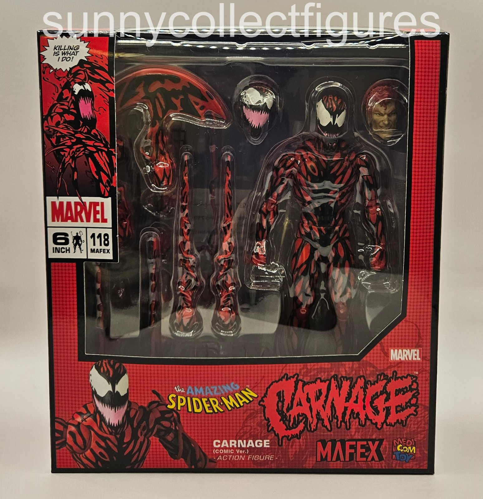 MAFEX Carnage comic ver. 118 Reissue Spider-Man Medicom NEW – US Seller