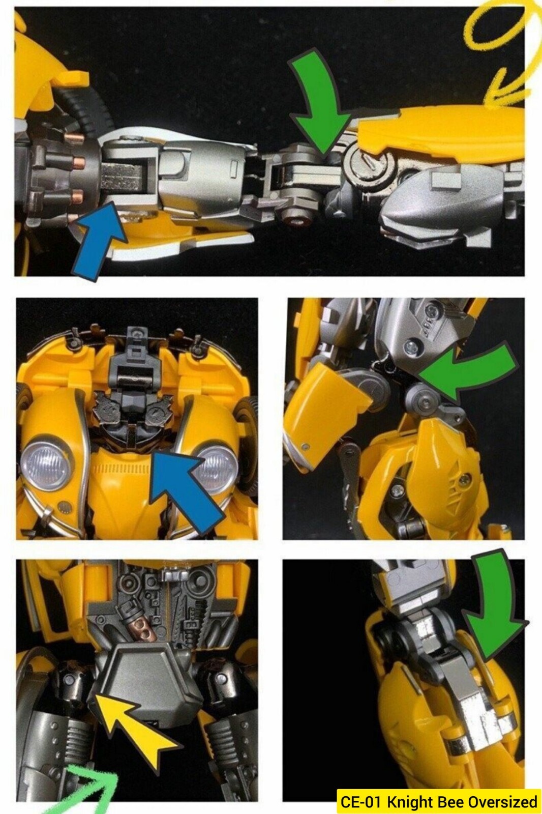 Holiday Gift- Transforms Cyber Era CE-01 Knight Bee Oversized TC-02 Figure