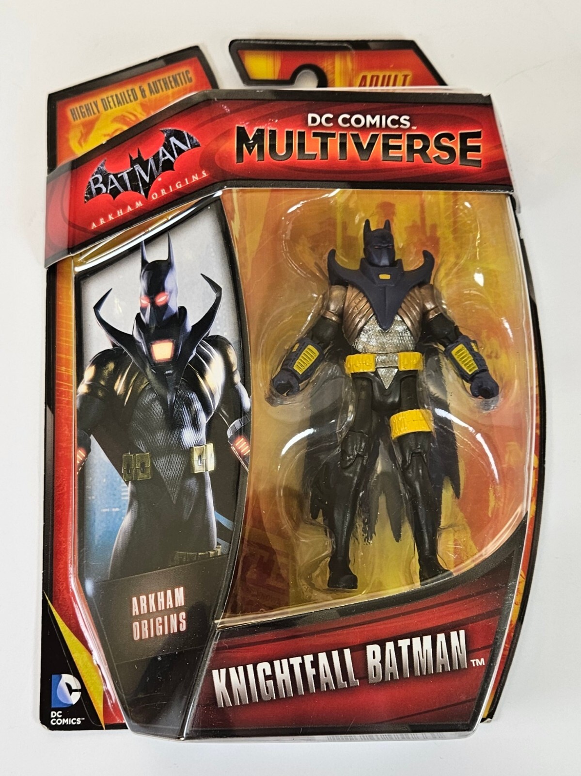 KNIGHTFALL BATMAN MULTIVERSE ACTION FIGURE DC ARKHAM KINIGHT MOSC 4&Prime; MATTEL 2015
