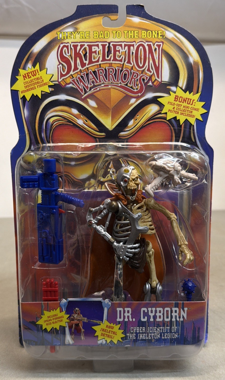 Vintage ☆ 1994 Playmates ☆ Skeleton Warriors ☆ DR. CYBORN ☆ Action Figure ☆L@@K!