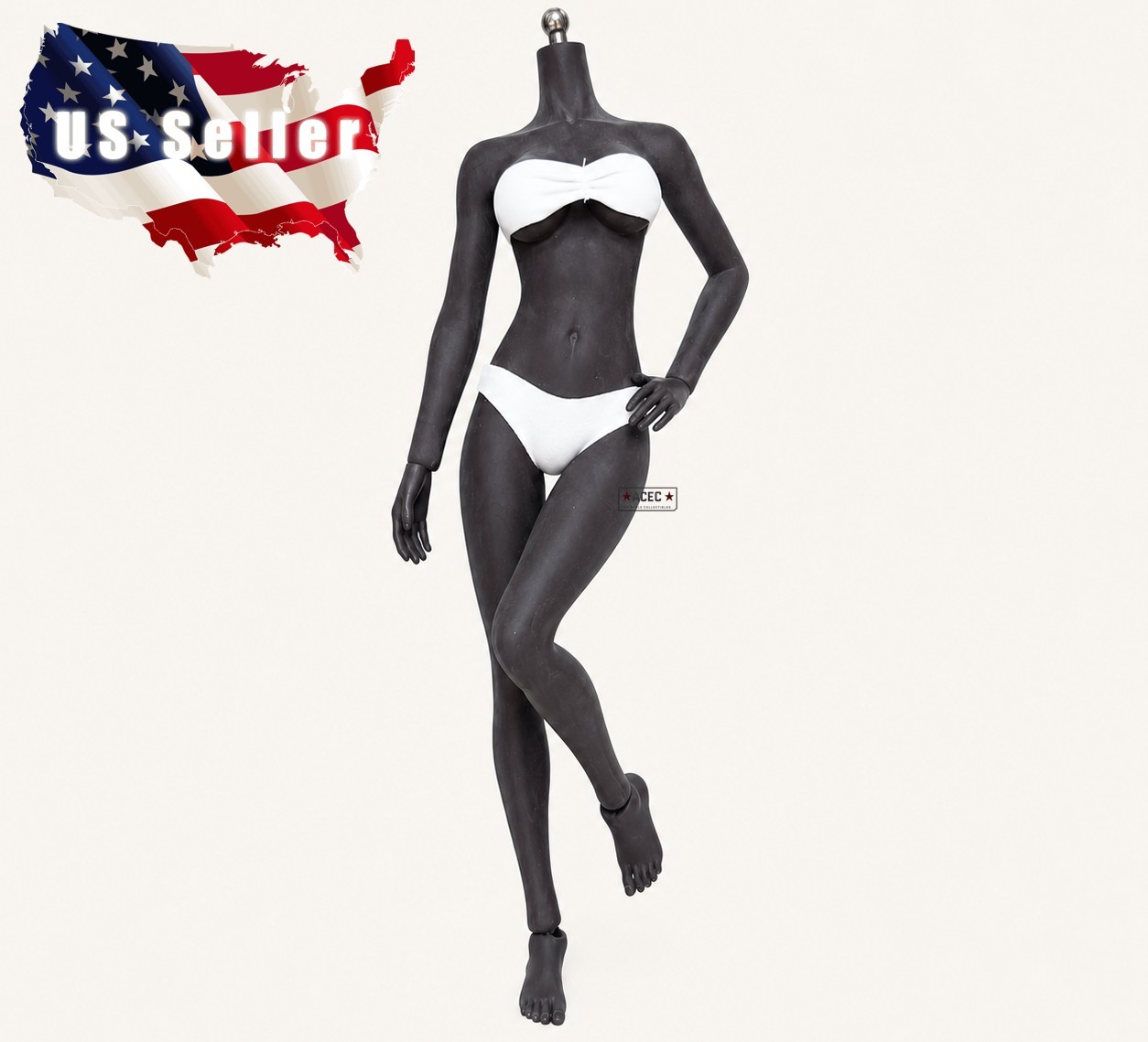 S12E PHICEN 1/6 Steel Skeleton Seamless BLACK Female Figure Body L Bust TBLeague