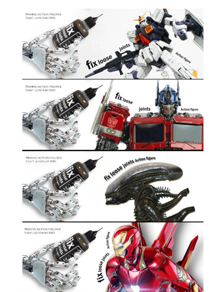 2X Kiki Fix Loose Joints Action Figures Tight Stuck By Kiki Official 30ml