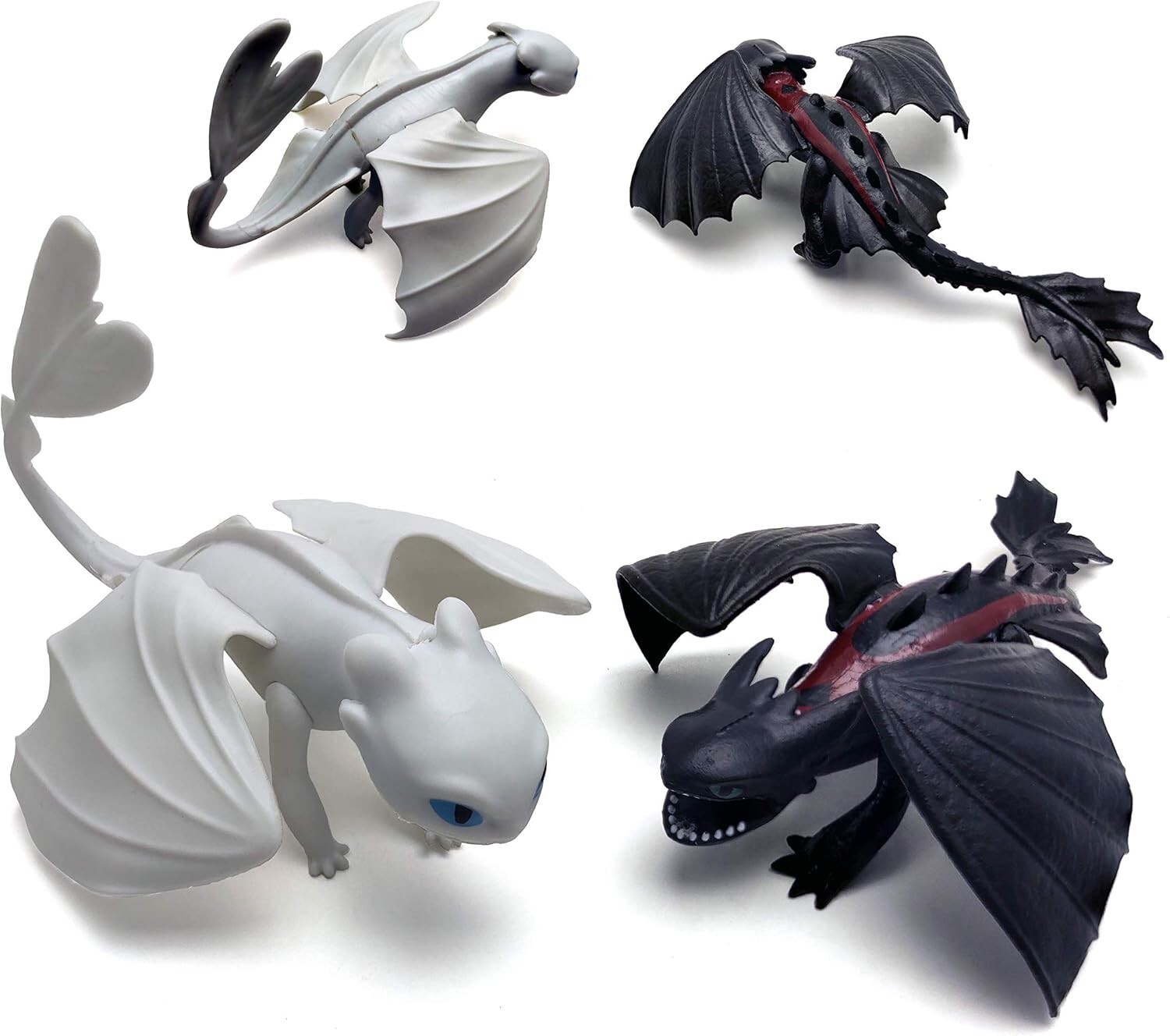 How to Train Your Dragon Figures 8 Pcs Set Hiccup Light Fury Toothless Stormfly