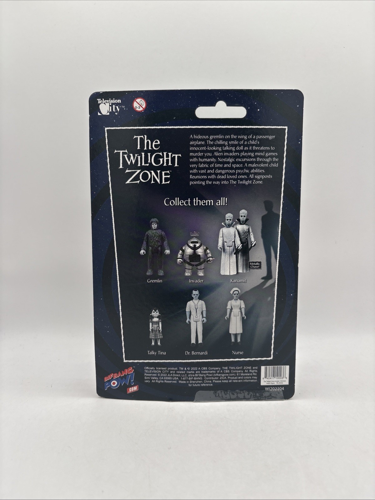 Bif Bang Pow Entertainment Earth Twilight Zone 3.75&Prime; Invader W/pin & Diorama Pac