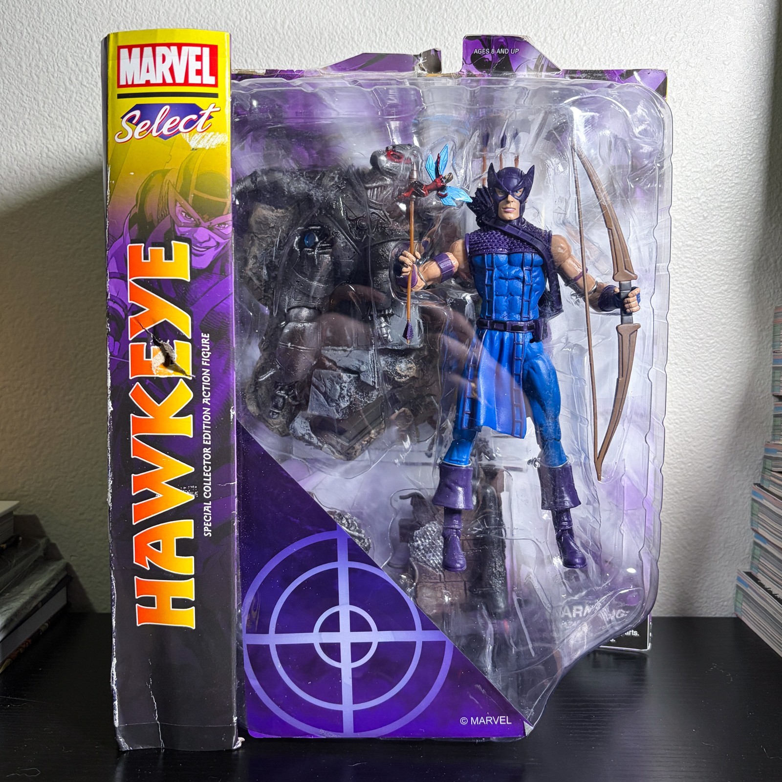 Marvel Classic Hawkeye 7&Prime; Action Figure + Wasp Diamond Select 2014 (See notes)
