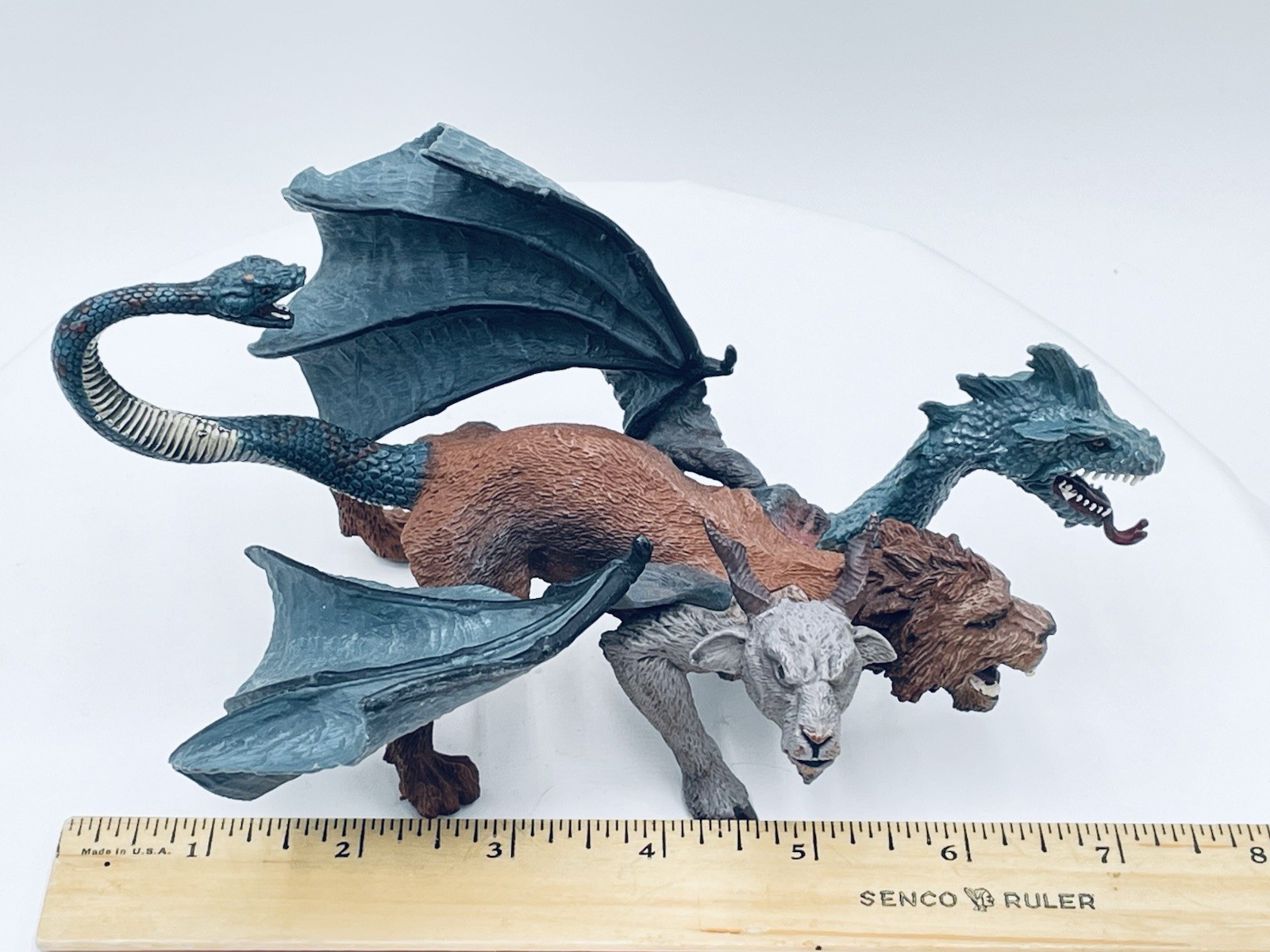 Safari Mythical Realms Chimera Figure 3-Headed Goat Lion Dragon Fantasy Creature