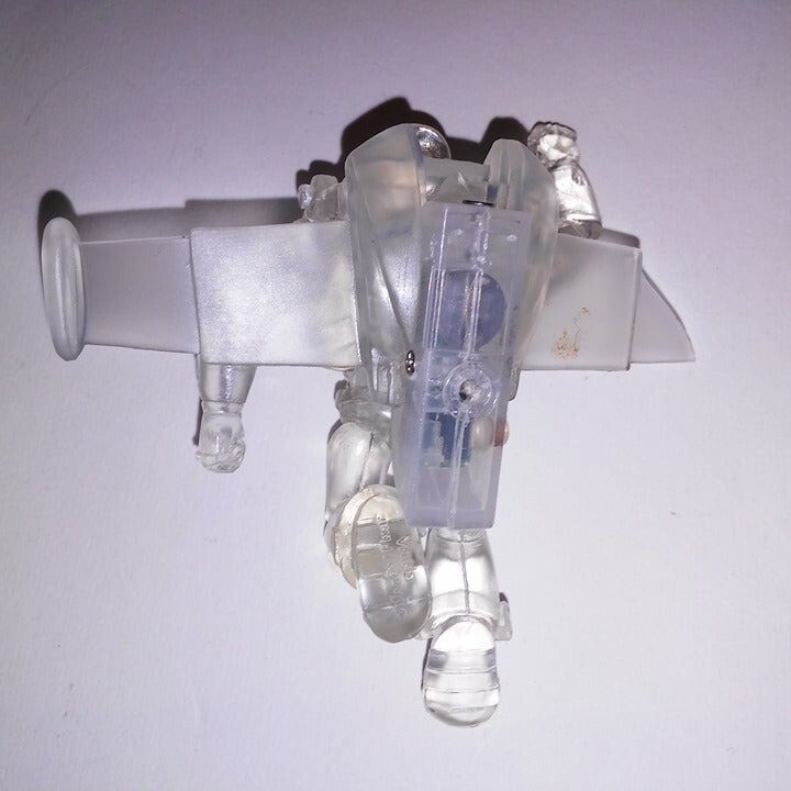 Disney Buzz Lightyear Action Figure Clear Plastic Kids Toy Preowned, one Wing is