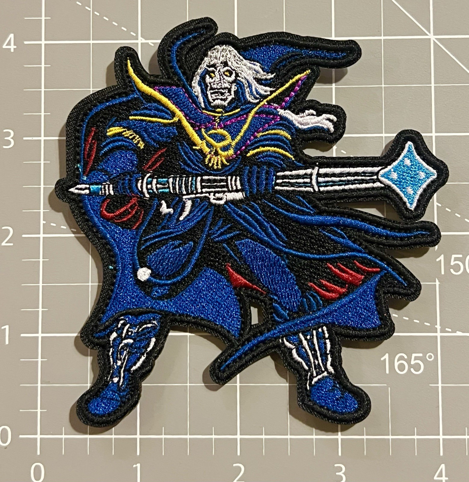 SKELETON WARRIORS embroidered GRIMSKULL figure patch action morale Skeletor MOTU