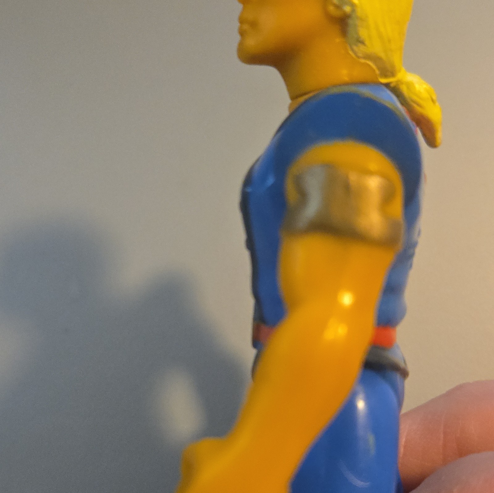 Action Figure Blue Yellow Plastic