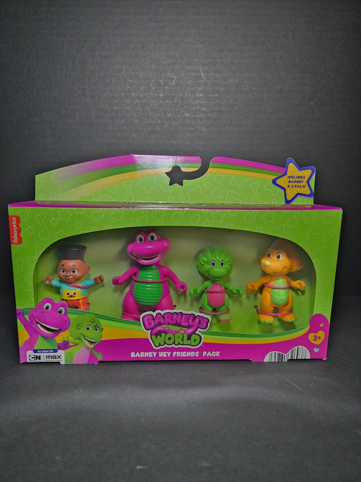 Fisher-Price Barney’s World Barney Hey Friends Figurine NEW Mattel