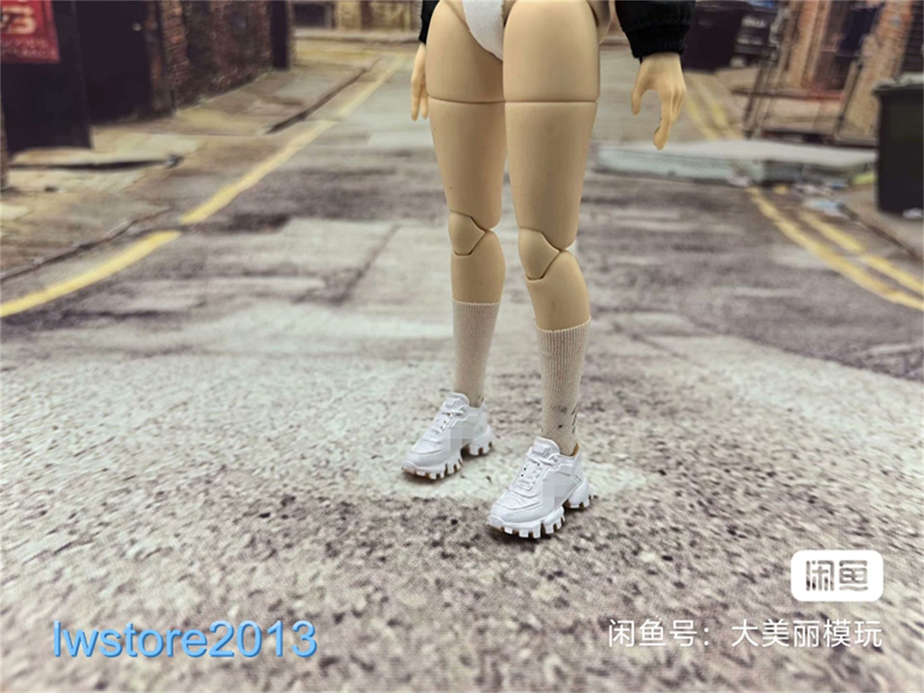 1/12 White Sport Shoes Model For 6&Prime; Female PH TBL CF Romankey Figure Body Toys