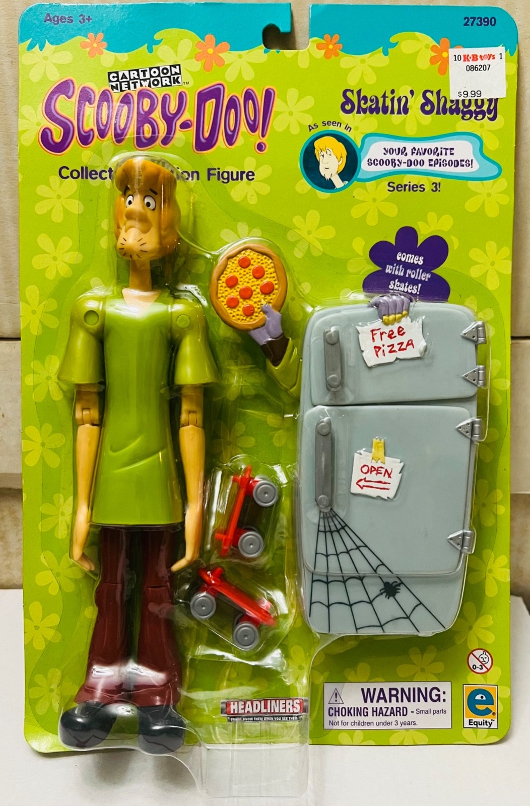 vintage 2001 Equity Marketing Scooby-Doo Skatin&rsquo; Shaggy Series 3 MOC