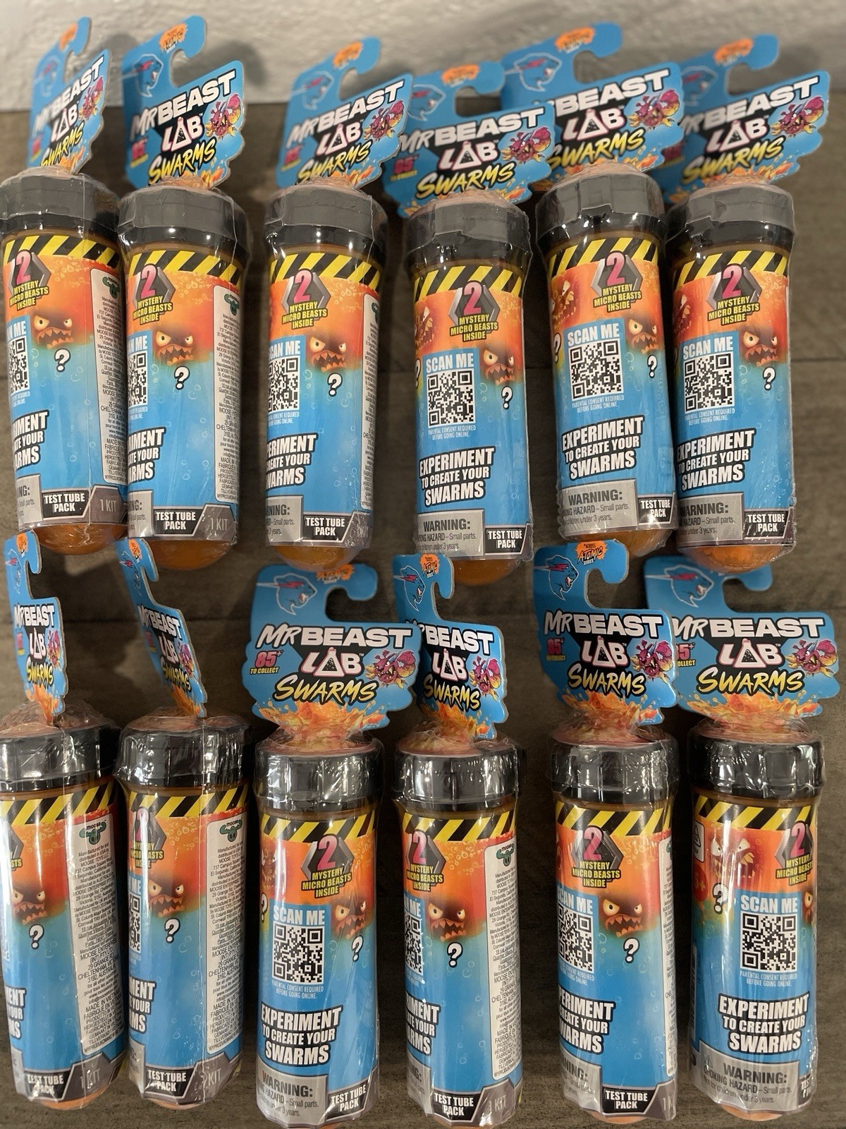 MR BEAST LAB Swarms ATOMIC Series Mystery Tubes Lot Of 12 New and Sealed