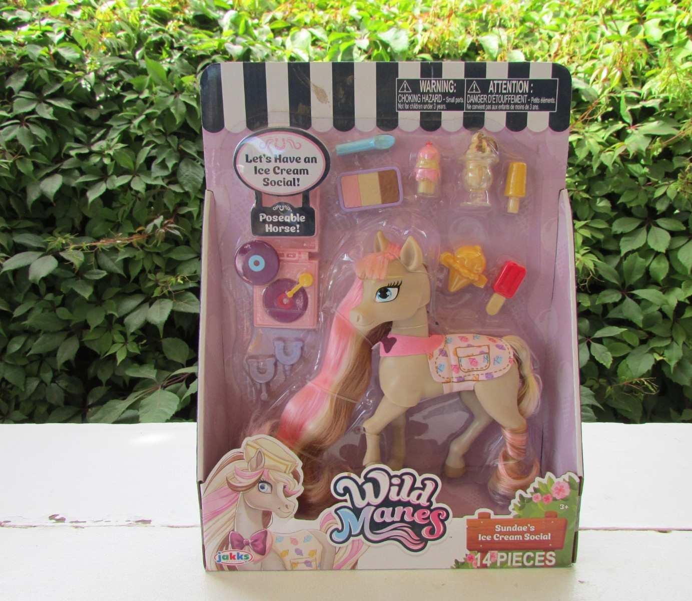 Wild Manes Sundae&rsquo;s Ice Cream Social Poseable Horse Pony Toy 14 Pieces – NIB