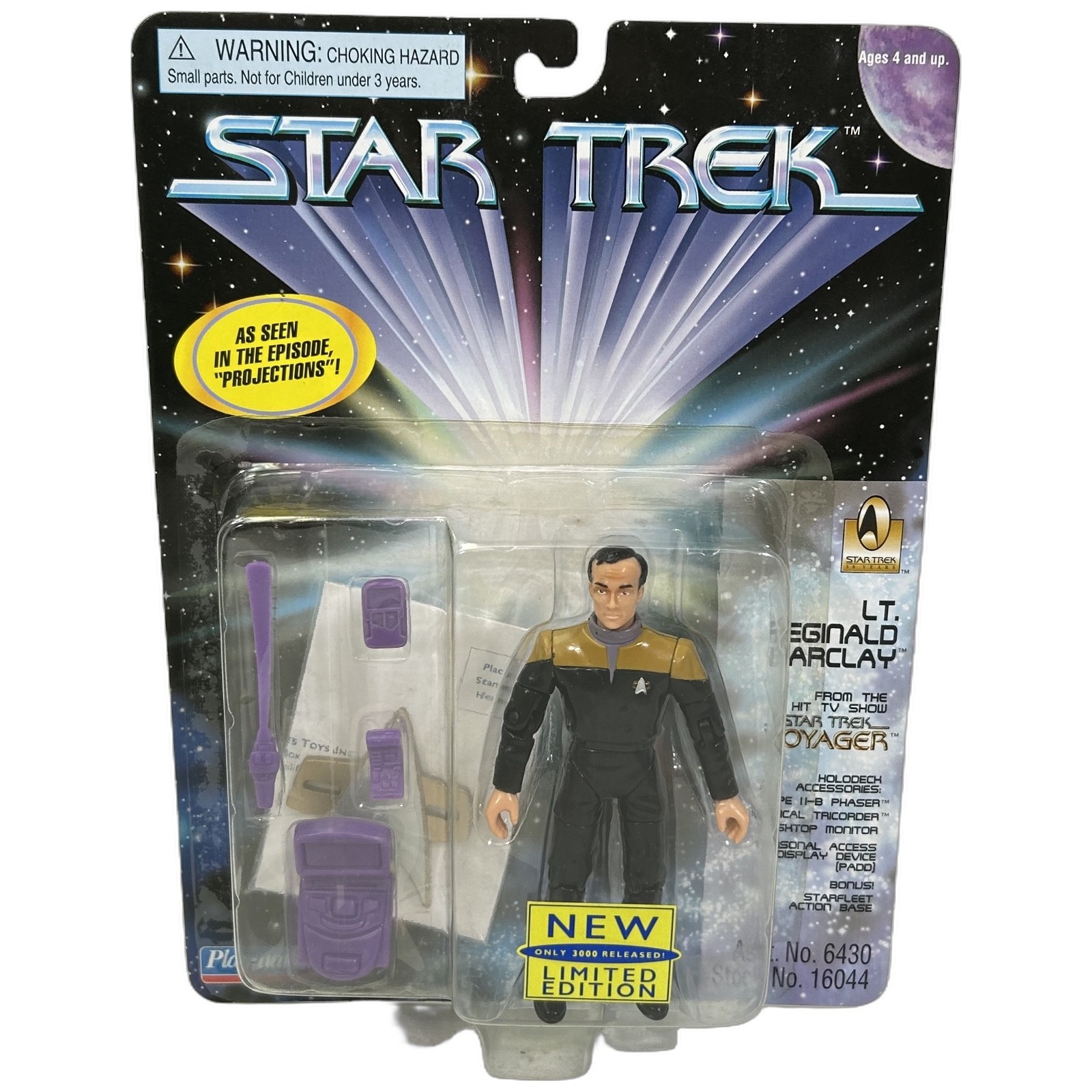Star Trek Lt. Reginald Barclay Figure Voyager Limited Edition 1996 Playmates New