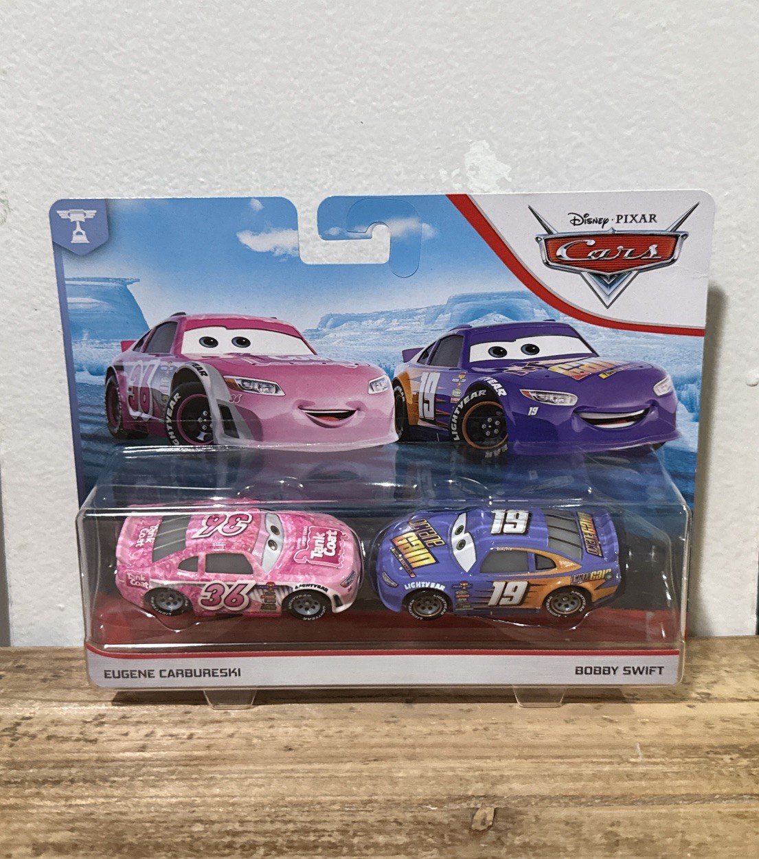 Mattel Disney Pixar Cars 3 Eugene Carbureski & Bobby Swift Piston Cup Racers