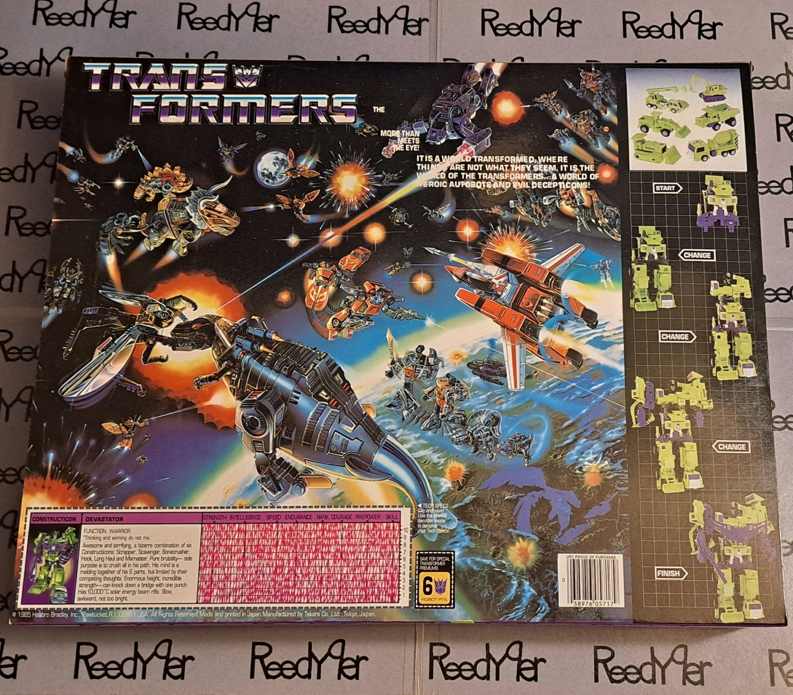 USA New TRANSFORMERS G1 reissue DEVASTATOR Constructicon combiner 6 green robots