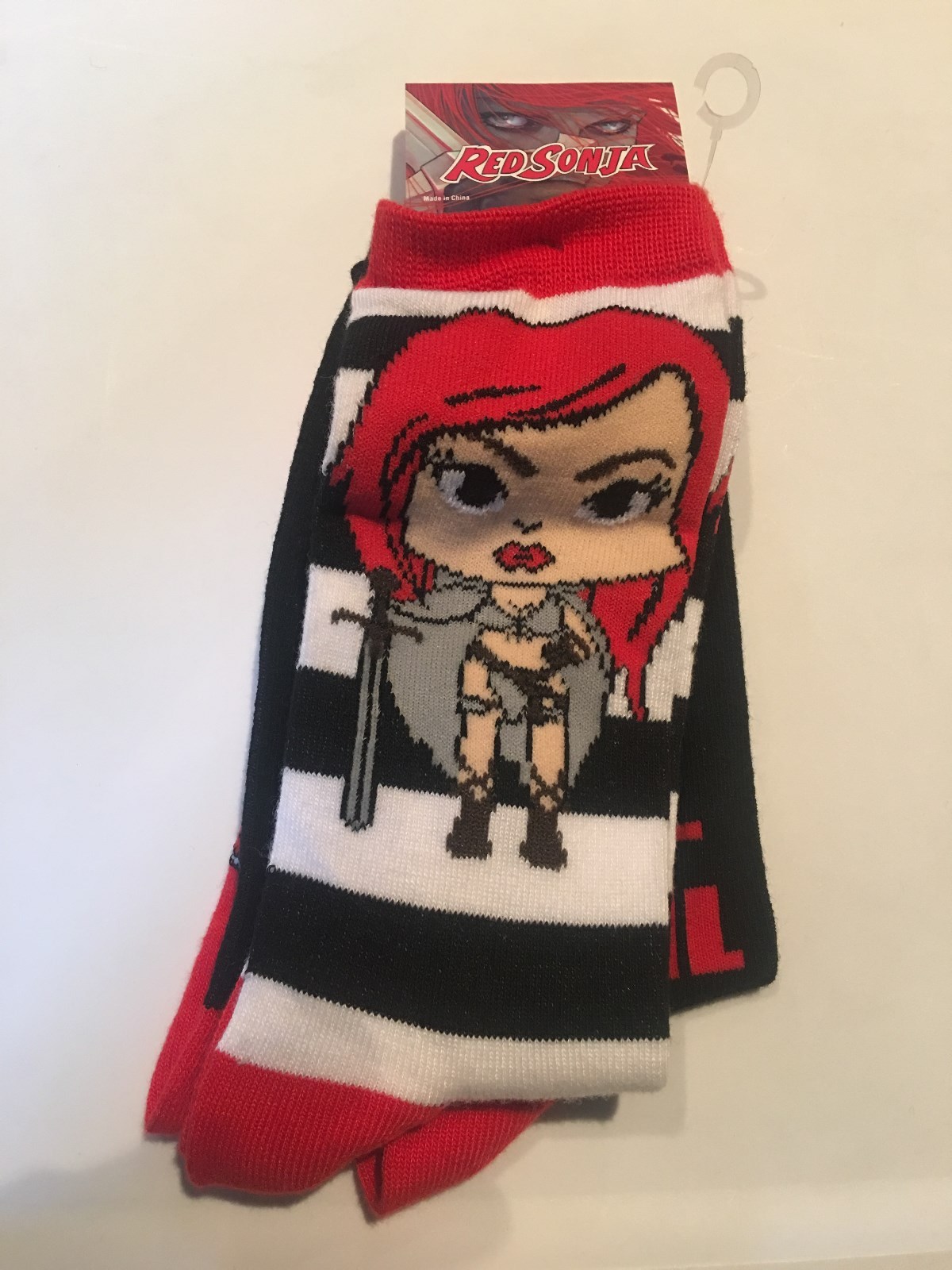 NEW Red Sonja 2 Pair Of Crew Socks Leg Wear NWT