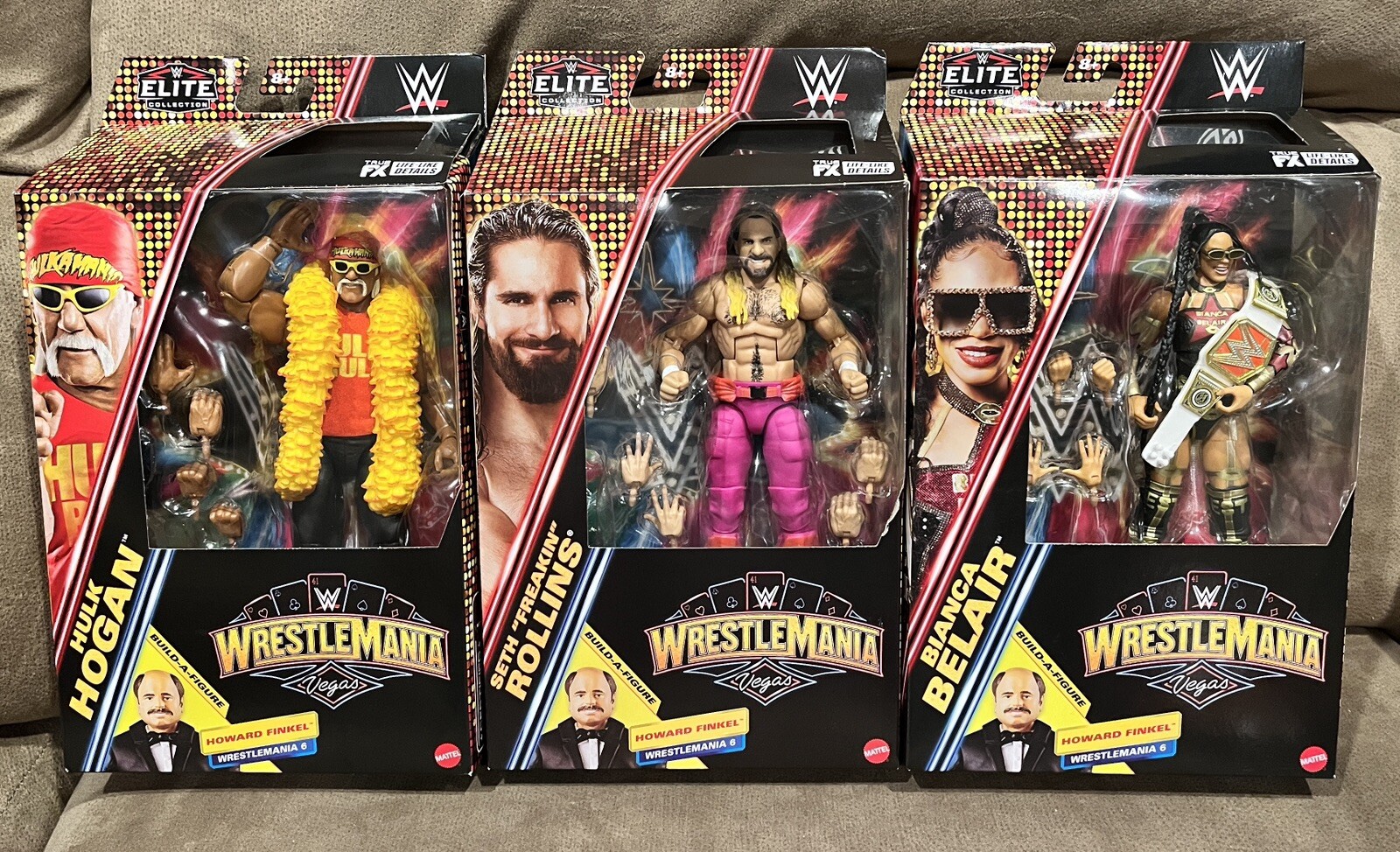 Mattel WWE Elite WrestleMania 41 Set of 3 Wrestling Figures NO BAF PARTS!