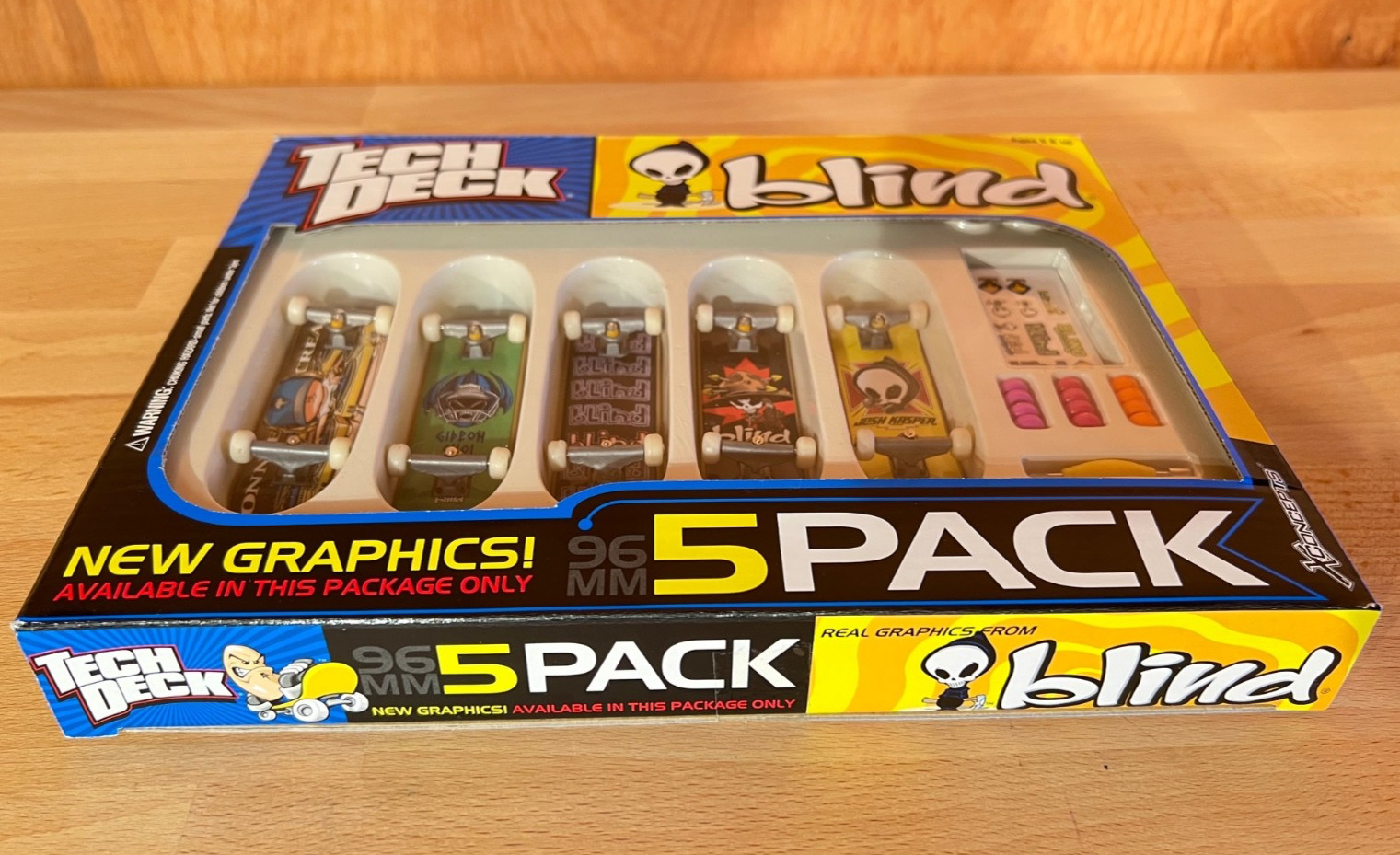 Vintage 2002 Tech Deck Blind Skateboards 5 Pack Fingerboards EXCLUSIVE ART New