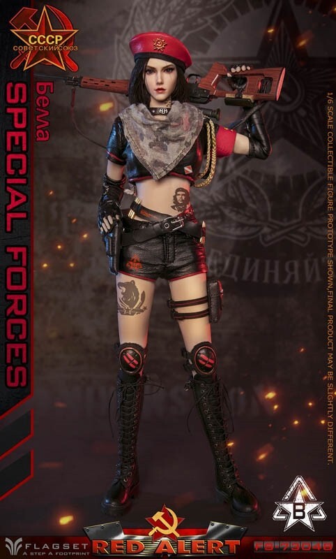1/6 FLAGSET VERYCOOL BELLA FS-73048B RED ALERT SOVIET SNIPER 12&Prime; FEMALE FIGURE