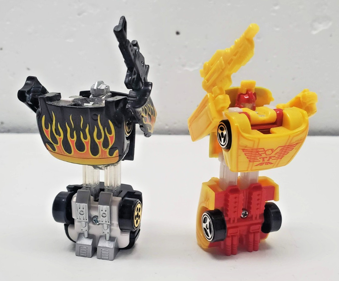 Transformers RiD 2001 R.E.V. & HOT SHOT 100% Complete Spy Changers Rev w/guns