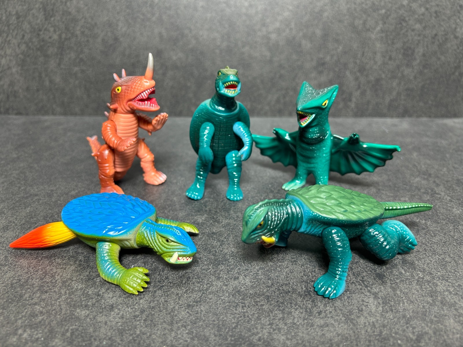 Marusan Gamera Barugon Gyaos Soft Vinyl Figure Mini Sofubi Complete Set 2002