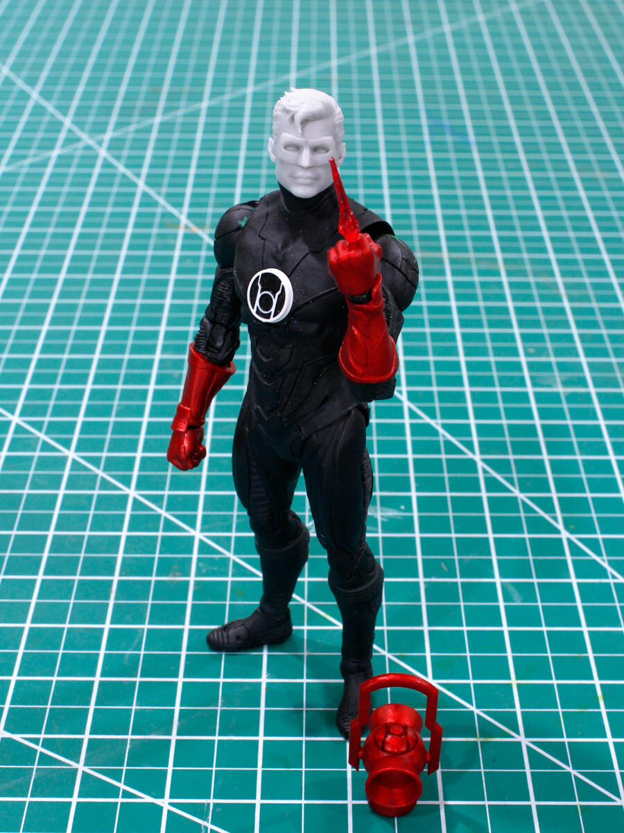 Custom Red Lantern Corps kit for 1:10 Scale Figure Lantern gauntlet Mcfarlane