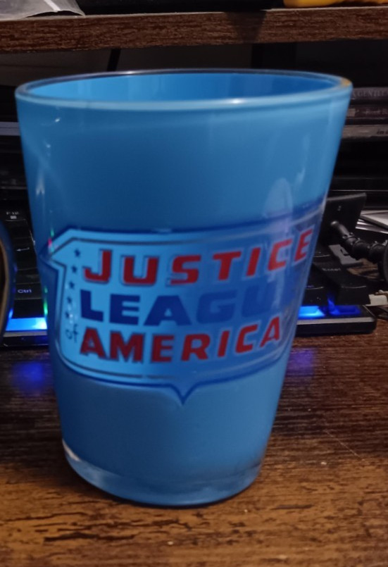 Justice League America DC Comics Blue Plastic Cup 10-12oz, rare free ship,