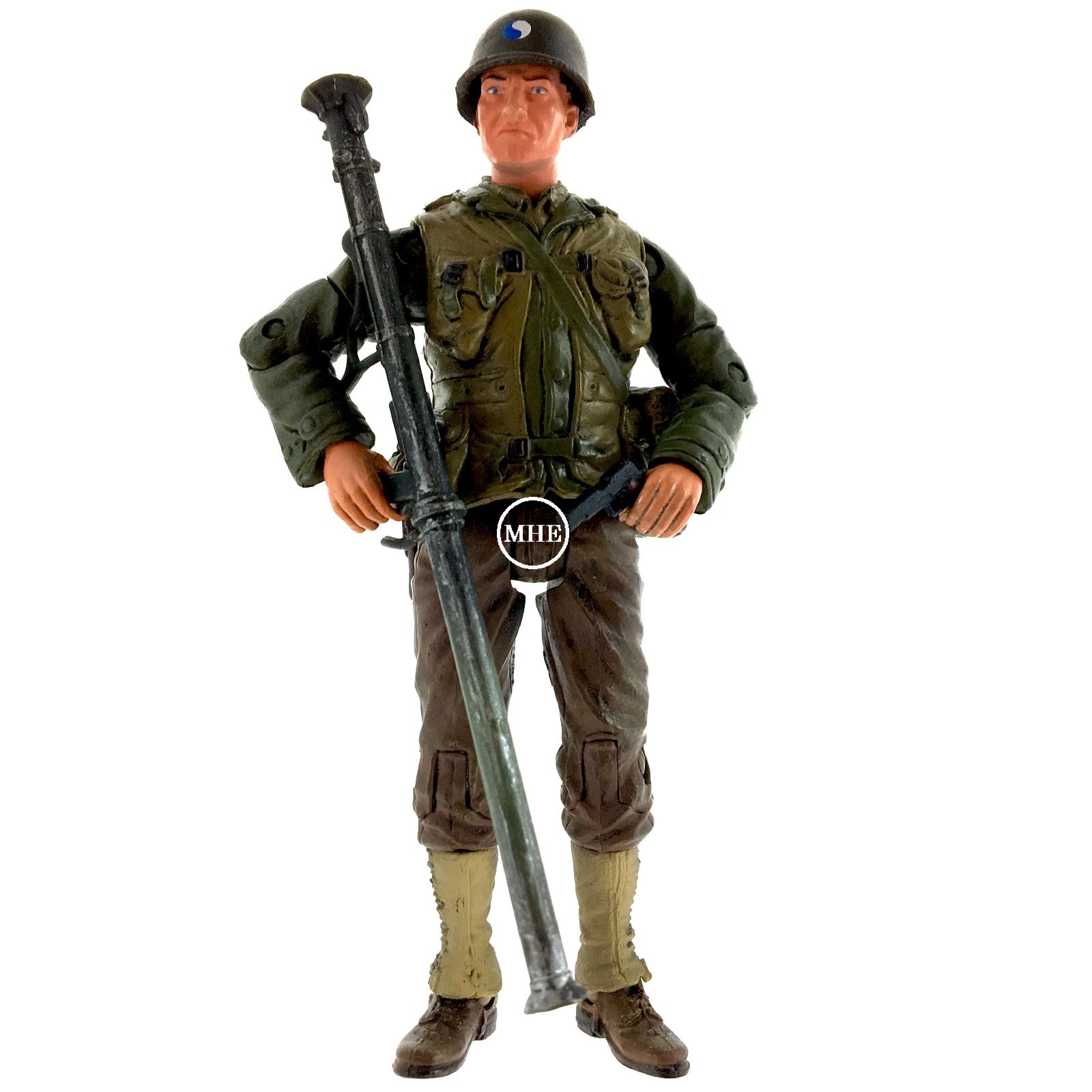 1:18 Blue Box Toys BBi Elite Force WWII US Army D-Day Bazooka Gunner Soldier