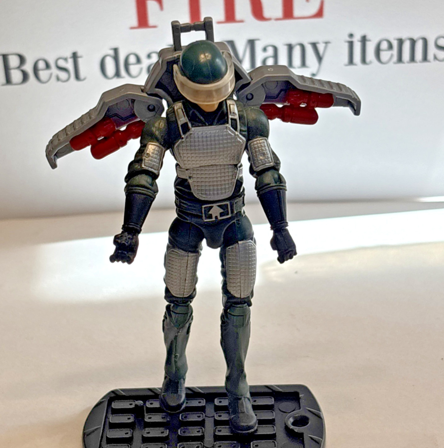 GI Joe 25th Anniversary Grand Slam W Rocket Jet Pack 2008. Unique. Great Shape!