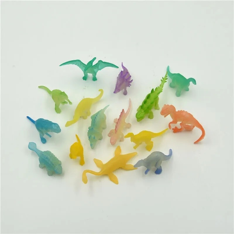 Figurine Dinosaur Phosphorescent Bundle 16 Pièces Child Toy Light Dark
